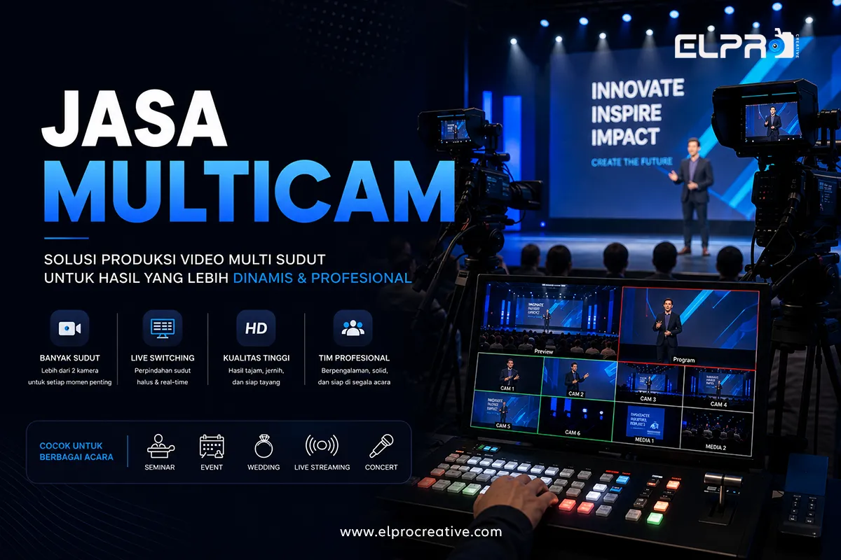 Hadirkan pengalaman visual yang lebih hidup dengan sistem jasa multicam profesional untuk event